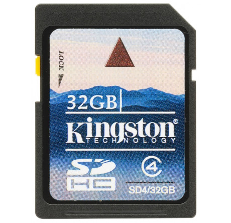 Карта памяти SDHC Kingston 32GB (SD4/32GB) Kingston - okulovka-experts.ru – фото 2