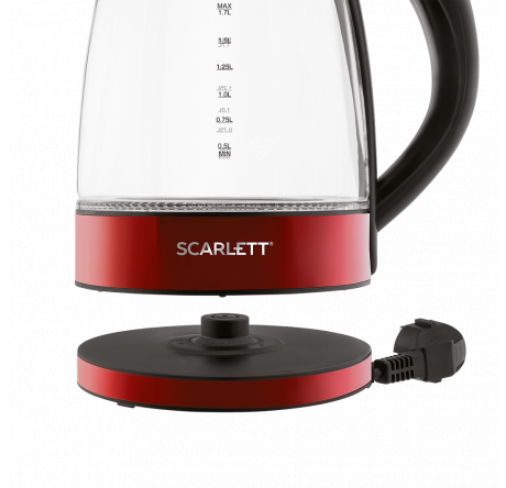 Чайник Scarlett SC-EK27G99 красный  Scarlett - okulovka-experts.ru – фото 1