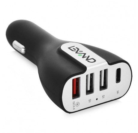 Lexand USB LP-4C (черный) азу с четырьмя портами  Автомобильное зарядное устройство  LEXAND - okulovka-experts.ru – фото 1