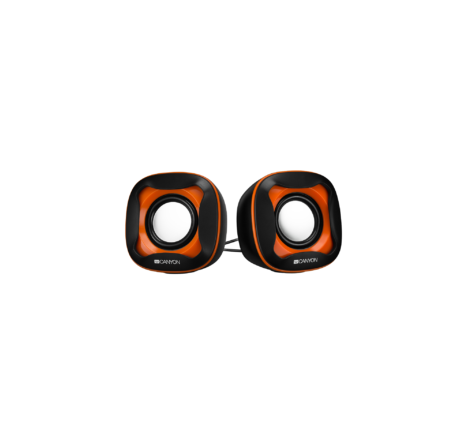 Canyon USB 2.0 Speaker black +orange 021C 2*3W 4 Ohm ABS 1.2m cable with USB2.0 & 3.5mm audi Колонки CANYON - okulovka-experts.ru – фото 1