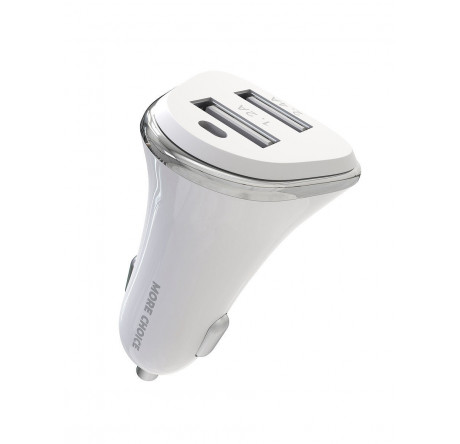 More Choice AC22 2USB 2.4A  белый Автомобильное зарядное устройство  MORE CHOICE - okulovka-experts.ru – фото 1