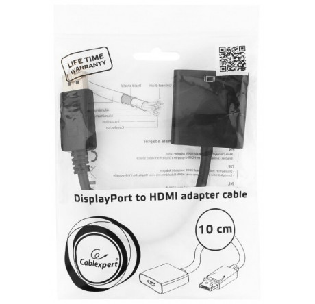 Cablexpert A-DPM-HDMIF-002 DisplayPort -> HDMI 20M/19F, пакет Переходник  CABLEXPERT - okulovka-experts.ru – фото 1