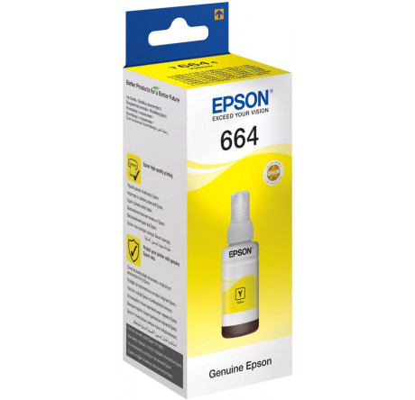 Epson Yellow для L100 70ml желтый C13T66444A Картридж  Epson - okulovka-experts.ru – фото 1