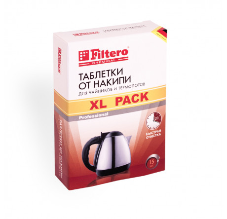 Таблетки от накипи д/чайников Filtero XL Pack, арт 609 Filtero - okulovka-experts.ru – фото 2