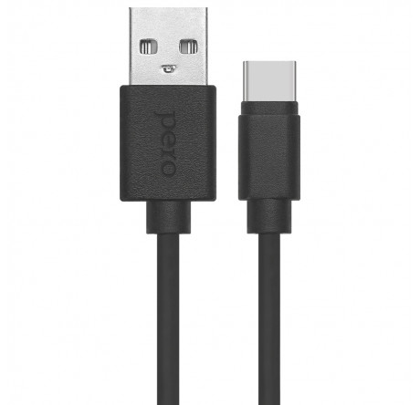 PERO DC-03 Type-C, 2А, 2м, черный Fast Charge Дата-кабель  PERO - okulovka-experts.ru – фото 1