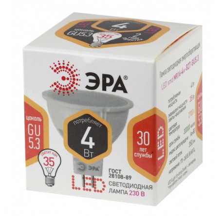LED MR16-4W-827-GU5.3 ЭРА ЭРА - okulovka-experts.ru – фото 1