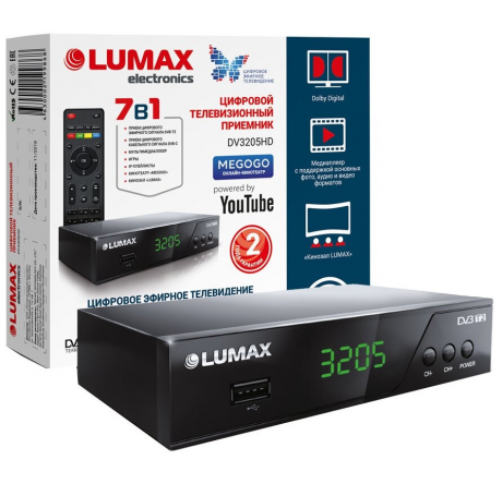 Lumax DVB-T2 DV3205HD Цифровой телевизионный приемник Тюнер  LUMAX - okulovka-experts.ru – фото 1