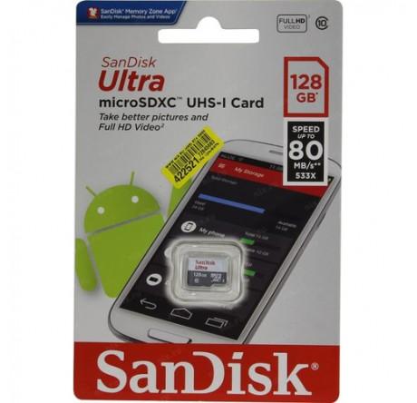 Карта памяти Sandisk microSDXC 128Gb Class10 с адаптером Sandisk - okulovka-experts.ru – фото 1