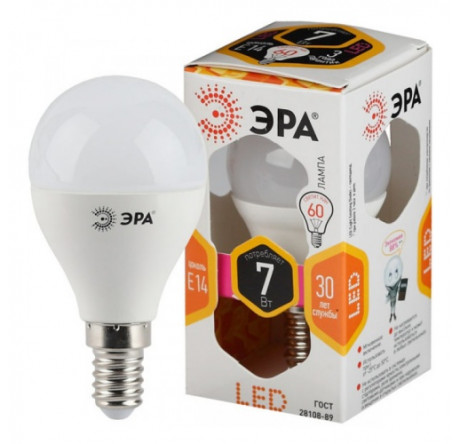 Эра LED P45-7W-827-E14 ЭРА - okulovka-experts.ru – фото 1