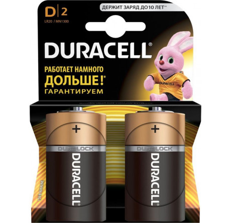 Duracell LR20-2BL (блистер) 2шт Батарея Duracell - okulovka-experts.ru – фото 1