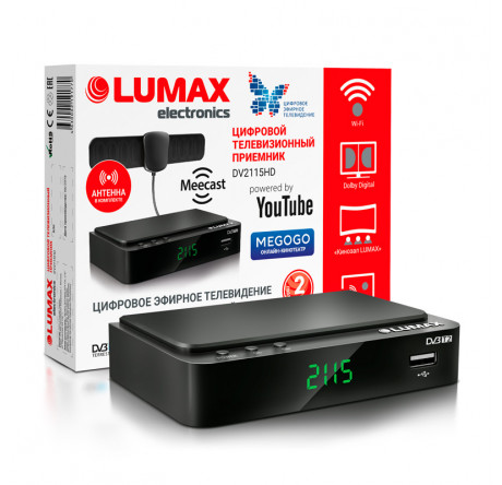 Lumax DVB-T2 DV2115HD Цифровой телевизионный приемник Тюнер  LUMAX - okulovka-experts.ru – фото 1