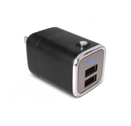 Адаптер питания iWalk charger 2хUSB black Noname - okulovka-experts.ru – фото 1