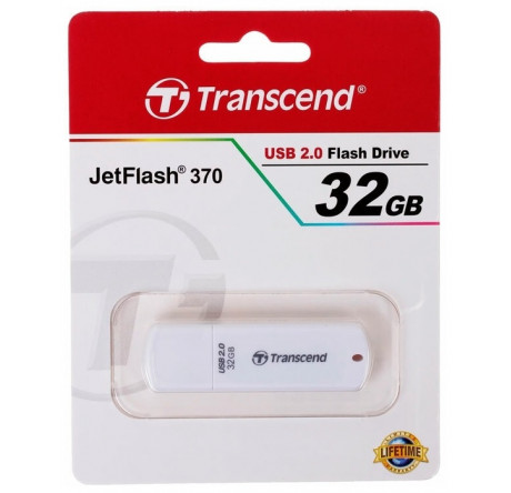 USB флеш-накопитель Transcend 32Gb Jetflash 370 USB2.0 белый Transcend - okulovka-experts.ru – фото 1