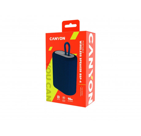 Колонка беспроводная Canyon CNE-CBTSP4BL Bluetooth Speaker BT V5 CANYON - okulovka-experts.ru – фото 1